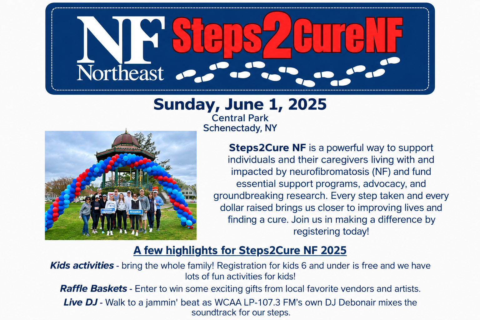 The 12th Annual Capital District Step2Cure NF Walk — June 1, 2025 | Uforia Entertainment & DJ Debonair
